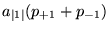$\displaystyle a_{\vert 1\vert} (p_{+1} + p_{-1})$