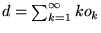 $d=\sum_{k=1}^{\infty}k o_k$