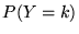 $P(Y=k)$