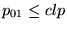 $p_{01} \le clp$