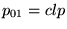 $p_{01} = clp$